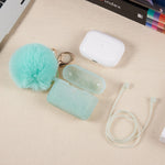 Glitter Mint Furball Silicone Airpod 3 Case