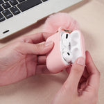 Peach Pink Furball Silicone Airpod 3 Case