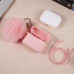 Peach Pink Furball Silicone Airpod 3 Case