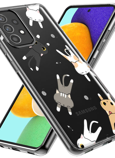 Mundaze - Case for Samsung Galaxy S24 Slim Shockproof Hard Shell Soft TPU Heavy Duty Protective Phone Cover - Cute Flying Cat Friends