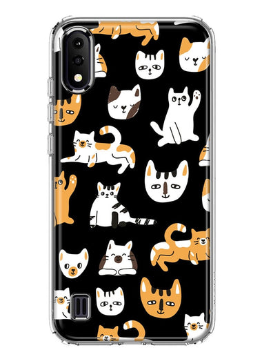 Mundaze - Case for Samsung Galaxy S24 Slim Shockproof Hard Shell Soft TPU Heavy Duty Protective Phone Cover - Cute Happy Cat Friends