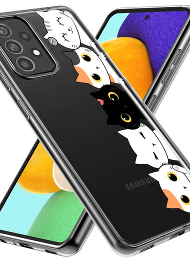Mundaze - Case for Samsung Galaxy S24 Slim Shockproof Hard Shell Soft TPU Heavy Duty Protective Phone Cover - Cute Kittens Friends