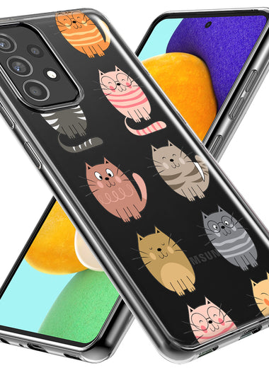 Mundaze - Case for Samsung Galaxy S24 Slim Shockproof Hard Shell Soft TPU Heavy Duty Protective Phone Cover - Cute Glasses Cats