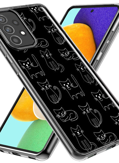 Mundaze - Case for Samsung Galaxy S22 Ultra Slim Shockproof Hard Shell Soft TPU Heavy Duty Protective Phone Cover - Cute Black Cats