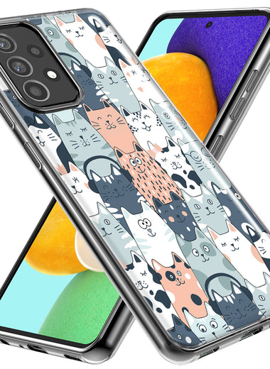 Mundaze - Case for Samsung Galaxy S24 Slim Shockproof Hard Shell Soft TPU Heavy Duty Protective Phone Cover - Cute Funny Cat Friends