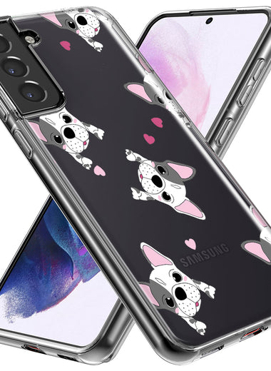 Mundaze - Case for Samsung Galaxy S24 Slim Shockproof Hard Shell Soft TPU Heavy Duty Protective Phone Cover - Cute Frenchie Bulldog Puppies