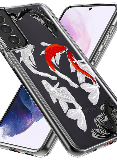 Mundaze - Case for Samsung Galaxy S24 Slim Shockproof Hard Shell Soft TPU Heavy Duty Protective Phone Cover - Cool Koi Fish Pawn