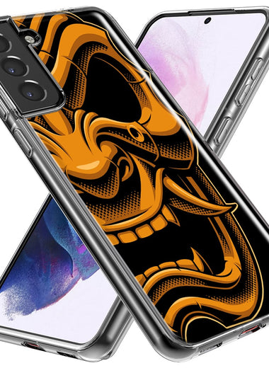 Mundaze - Case for Samsung Galaxy S24 Slim Shockproof Hard Shell Soft TPU Heavy Duty Protective Phone Cover - Samurai Mask