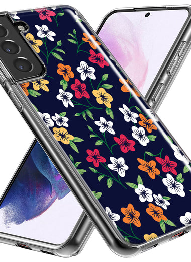 Mundaze - Case for Samsung Galaxy S23 Slim Shockproof Hard Shell Soft TPU Heavy Duty Protective Phone Cover - Cute Colorful Flowers