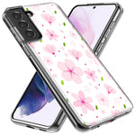 Mundaze - Case for Samsung Galaxy S24 Slim Shockproof Hard Shell Soft TPU Heavy Duty Protective Phone Cover - Cute Pink Cherry Blossom