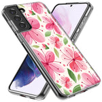 Mundaze - Case for Samsung Galaxy S24 Slim Shockproof Hard Shell Soft TPU Heavy Duty Protective Phone Cover - Spring Pink Cherry Blossoms