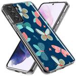 Mundaze - Case for Samsung Galaxy S24 Slim Shockproof Hard Shell Soft TPU Heavy Duty Protective Phone Cover - Cute Butterflies