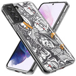 Mundaze - Case for Samsung Galaxy S24 Slim Shockproof Hard Shell Soft TPU Heavy Duty Protective Phone Cover - Abstract Graffiti Tattoo