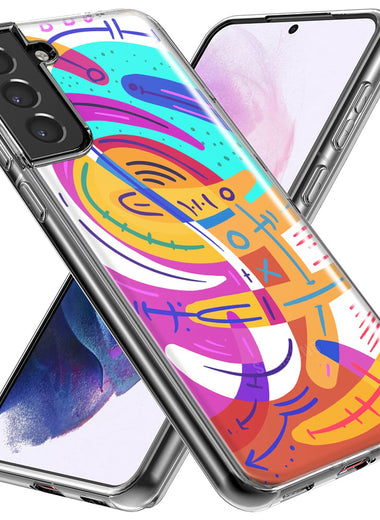 Mundaze - Case for Samsung Galaxy S24 Ultra Slim Shockproof Hard Shell Soft TPU Heavy Duty Protective Phone Cover - Vintage Abstract Liquid