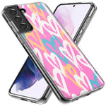 Mundaze - Case for Samsung Galaxy S23 Slim Shockproof Hard Shell Soft TPU Heavy Duty Protective Phone Cover - Urban Street Pink Hearts