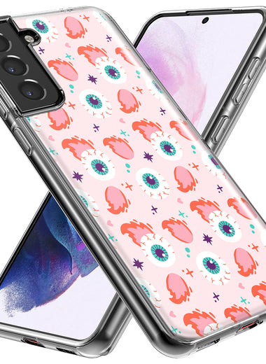 Mundaze - Case for Samsung Galaxy S24 Plus Slim Shockproof Hard Shell Soft TPU Heavy Duty Protective Phone Cover - Fire Eyeballs