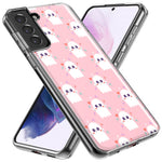 Mundaze - Case for Samsung Galaxy S23 Slim Shockproof Hard Shell Soft TPU Heavy Duty Protective Phone Cover - Cute Pink Ghosts