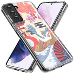 Mundaze - Case for Samsung Galaxy S23 Slim Shockproof Hard Shell Soft TPU Heavy Duty Protective Phone Cover - Vintage Japanese Crane