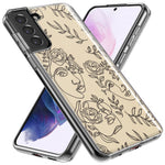 Mundaze - Case for Samsung Galaxy S23 Slim Shockproof Hard Shell Soft TPU Heavy Duty Protective Phone Cover - Abstract Line Art Faces