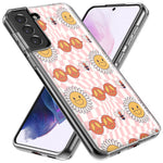 Mundaze - Case for Samsung Galaxy S24 Slim Shockproof Hard Shell Soft TPU Heavy Duty Protective Phone Cover - Retro Groovy Flowers