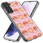 Mundaze - Case for Samsung Galaxy S24 Slim Shockproof Hard Shell Soft TPU Heavy Duty Protective Phone Cover - Retro Groovy Hearts