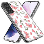 Mundaze - Case for Samsung Galaxy S23 Slim Shockproof Hard Shell Soft TPU Heavy Duty Protective Phone Cover - Cute Pink Butterflies