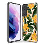 Mundaze - Case for Samsung Galaxy S23 Plus Slim Shockproof Hard Shell Soft TPU Heavy Duty Protective Phone Cover - Vintage Tropical Flowers