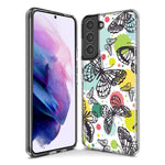 Mundaze - Case for Samsung Galaxy S23 Slim Shockproof Hard Shell Soft TPU Heavy Duty Protective Phone Cover - Vintage Butterflies