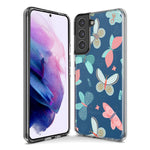 Mundaze - Case for Samsung Galaxy S23 Slim Shockproof Hard Shell Soft TPU Heavy Duty Protective Phone Cover - Cute Butterflies