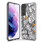 Mundaze - Case for Samsung Galaxy S24 Slim Shockproof Hard Shell Soft TPU Heavy Duty Protective Phone Cover - Abstract Graffiti Tattoo