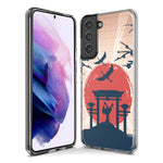 Mundaze - Case for Samsung Galaxy S23 Slim Shockproof Hard Shell Soft TPU Heavy Duty Protective Phone Cover - Vintage Japanese Landscape Torii Gate