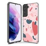 Mundaze - Case for Samsung Galaxy S23 Slim Shockproof Hard Shell Soft TPU Heavy Duty Protective Phone Cover - Vintage Abstract Pink Grooves