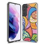 Mundaze - Case for Samsung Galaxy S23 Slim Shockproof Hard Shell Soft TPU Heavy Duty Protective Phone Cover - Abstract Citrus Pattern