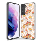 Mundaze - Case for Samsung Galaxy S23 Slim Shockproof Hard Shell Soft TPU Heavy Duty Protective Phone Cover - Retro groovy Mushrooms