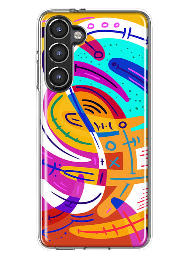 Mundaze - Case for Samsung Galaxy S23 Slim Shockproof Hard Shell Soft TPU Heavy Duty Protective Phone Cover - Vintage Abstract Liquid