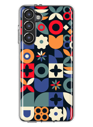 Mundaze - Case for Samsung Galaxy S23 Plus Slim Shockproof Hard Shell Soft TPU Heavy Duty Protective Phone Cover - Vintage Geometric Patterns