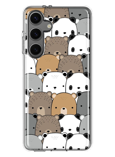Mundaze - Case for Samsung Galaxy S24 Slim Shockproof Hard Shell Soft TPU Heavy Duty Protective Phone Cover - Cute Bears