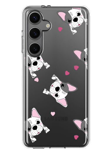 Mundaze - Case for Samsung Galaxy S24 Slim Shockproof Hard Shell Soft TPU Heavy Duty Protective Phone Cover - Cute Frenchie Bulldog Puppies
