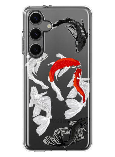 Mundaze - Case for Samsung Galaxy S24 Slim Shockproof Hard Shell Soft TPU Heavy Duty Protective Phone Cover - Cool Koi Fish Pawn