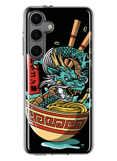 Mundaze - Case for Samsung Galaxy S24 Slim Shockproof Hard Shell Soft TPU Heavy Duty Protective Phone Cover - Dragon Ramen
