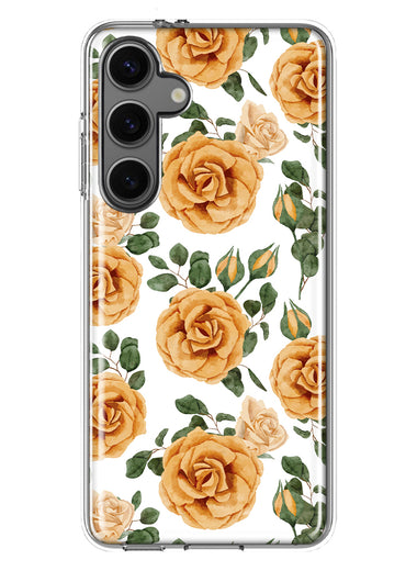 Mundaze - Case for Samsung Galaxy S24 Slim Shockproof Hard Shell Soft TPU Heavy Duty Protective Phone Cover - Roses Flowers