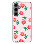 Mundaze - Case for Samsung Galaxy S24 Slim Shockproof Hard Shell Soft TPU Heavy Duty Protective Phone Cover - Cute Cartoon Flowers
