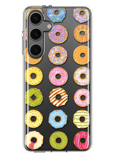 Mundaze - Case for Samsung Galaxy S24 Slim Shockproof Hard Shell Soft TPU Heavy Duty Protective Phone Cover - Cute Donuts