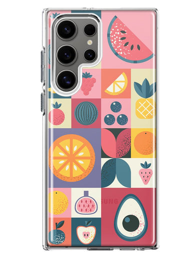 Mundaze - Case for Samsung Galaxy S22 Ultra Slim Shockproof Hard Shell Soft TPU Heavy Duty Protective Phone Cover - Groovy Fruits