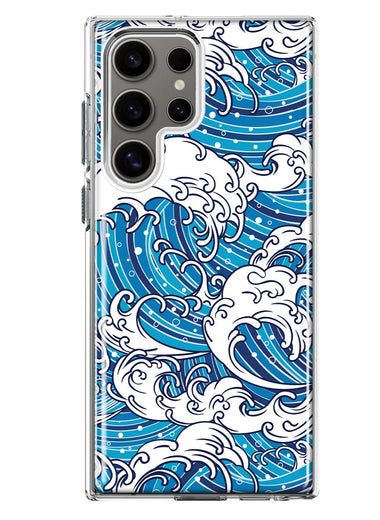 Mundaze - Case for Samsung Galaxy S22 Ultra Slim Shockproof Hard Shell Soft TPU Heavy Duty Protective Phone Cover - Japanese Wave