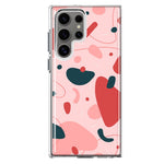 Mundaze - Case for Samsung Galaxy S24 Ultra Slim Shockproof Hard Shell Soft TPU Heavy Duty Protective Phone Cover - Vintage Abstract Pink Grooves