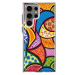 Mundaze - Case for Samsung Galaxy S24 Ultra Slim Shockproof Hard Shell Soft TPU Heavy Duty Protective Phone Cover - Abstract Citrus Pattern