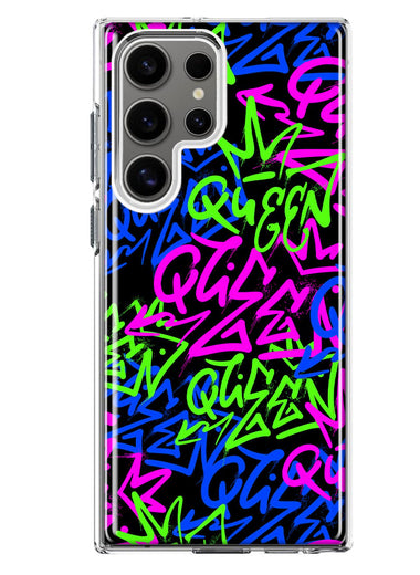Mundaze - Case for Samsung Galaxy S22 Ultra Slim Shockproof Hard Shell Soft TPU Heavy Duty Protective Phone Cover - Graffiti Queen