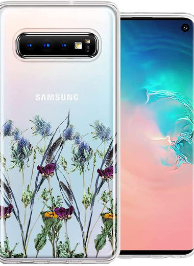 For Samsung Galaxy S10 Plus Country Dried Flowers Phone Case Cover