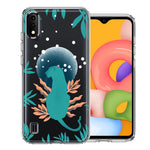 Samsung Galaxy A01 Moon Green Jaguar Design Double Layer Phone Case Cover